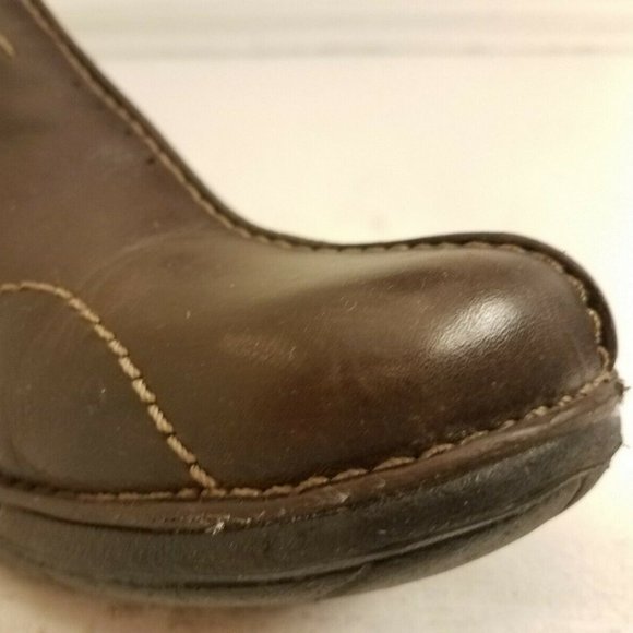 CLARKS 10 M US Women Dark Brown Leather Slip-ons - Picture 5 of 8